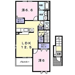 サンシャインB 2LDKの間取図画像