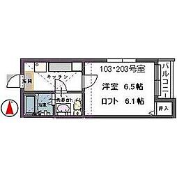 MY LIFE II 1階1Kの間取り