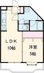 サンレジデンス 1階1LDKの間取り