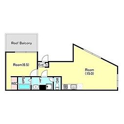 パレス池袋本町 5階1LDKの間取り