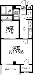 リベルテ 2Kの間取図画像