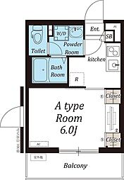 リブリ・カーサ本町西 2階1Kの間取り