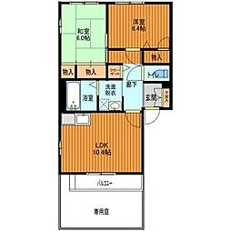 プチシャトーA 2LDKの間取図画像