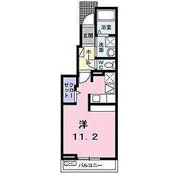 ロワールトワ ワンルームの間取図画像