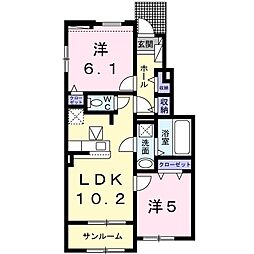 間取図画像 2LDK