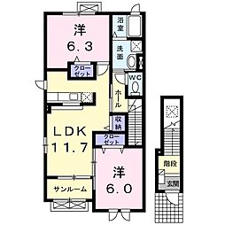 間取図画像 2LDK