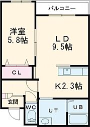 間取図画像 1LDK
