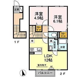 シャインポート屋島4A 2LDKの間取図画像