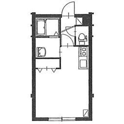 ラ・シルフィード76 2階ワンルームの間取り