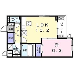 エコグランツ 1LDKの間取図画像
