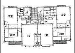 シャトル三瑞1 2DKの間取図画像