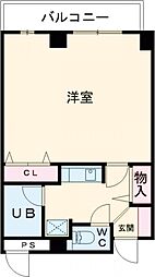 フローレス昭和町 3階1Kの間取り