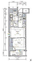 SYFORME MORISHITA 9階2Kの間取り