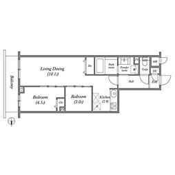 プライムガーデン若木 0424 4階2SLDKの間取り