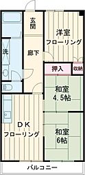 JR阪和線 紀伊駅 バス8分 相谷西下車 徒歩2分の賃貸マンション 6階3DKの間取り