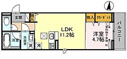 アンビエンテ 1LDKの間取図画像
