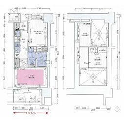 エステムコート名古屋駅前CORE 11階2Kの間取り