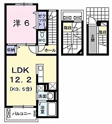 ハノーバー2 1LDKの間取図画像