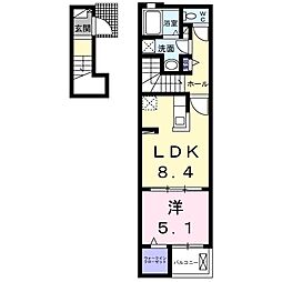 エトワール 1LDKの間取図画像