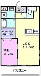 MTF-1 1LDKの間取図画像