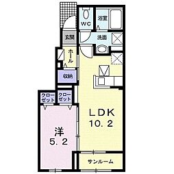 コンフォートアライブ5 1LDKの間取図画像