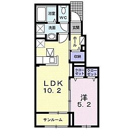 コンフォート アライブVI 1LDKの間取図画像