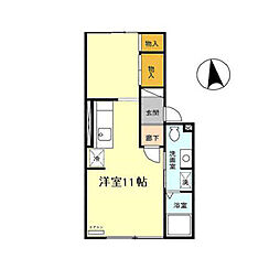 サンセール桂 ワンルームの間取図画像