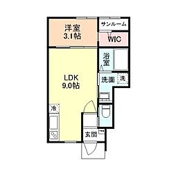 ＳＴＥＬＬＡ　I 1階1LDKの間取り