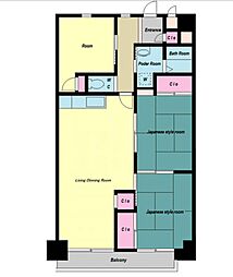 グランベール別府 3LDKの間取図画像