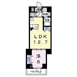スアヴィス平塚八千代 1LDKの間取図画像