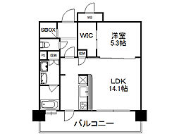 エンクレストGRAN博多駅前 1LDKの間取図画像