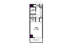 カサル・ミーサ 1Kの間取図画像