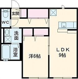 ポートフォール 1LDKの間取図画像