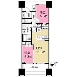 ザ・パークハウス名古屋(ディライトスクエア棟) 12階2SLDKの間取り