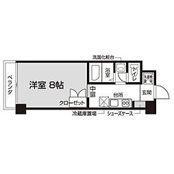 バウスクロス仙台宮町 1Kの間取図画像