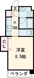 ルテラ皆実町 1Kの間取図画像