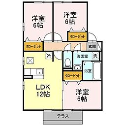 リビングタウン泉もえぎ台A 3LDKの間取図画像