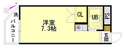 リーガルフォーラム ワンルームの間取図画像