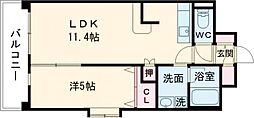 キャッスル山崎町 1LDKの間取図画像