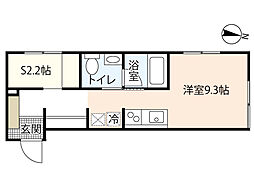 プリマヴェーラ大竹 2階1Kの間取り