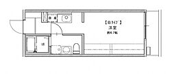 エスタディオIII 3階ワンルームの間取り