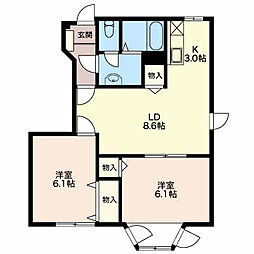 間取図画像 2LDK