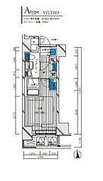メインステージ八王子TokyoWest 1Kの間取図画像