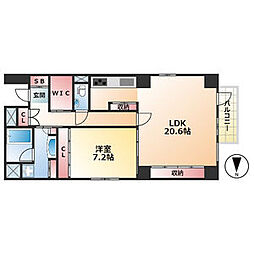 VIVACE 1LDKの間取図画像