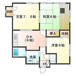 菊池ビル 3DKの間取図画像