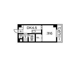 プラザ鹿野 1DKの間取図画像