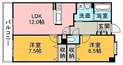 タロックス新居浜 2LDKの間取図画像