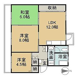 アーバンコート山根 3LDKの間取図画像