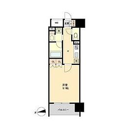 レジディア榴岡West 1Kの間取図画像