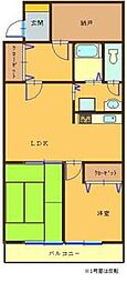 リベラルポート中央 2SLDKの間取図画像